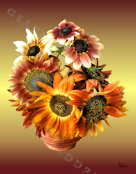 Sunflower Print - Autumn Arrangement